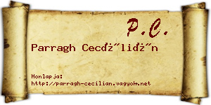 Parragh Cecílián névjegykártya